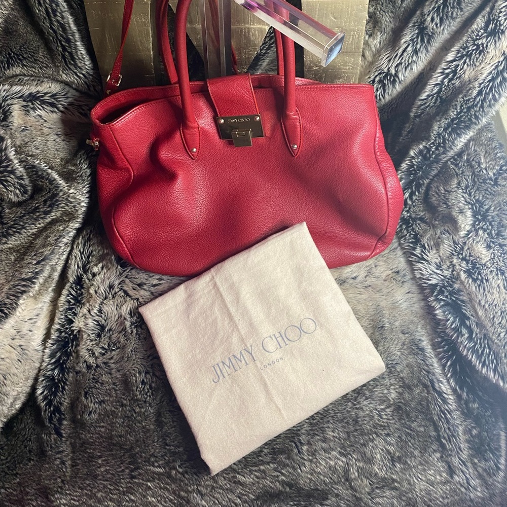 Jimmy Choo red leather purse